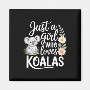 Nur ein Mädchen, das Koalas jagt Outdoor Klettern Magnet