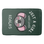 Nur ein Mädchen, das Koalas Liebe Badematte (Vorderseite)