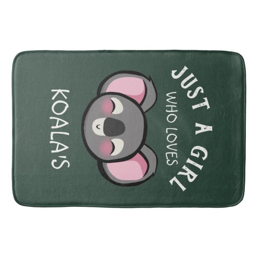 Nur ein Mädchen, das Koalas Liebe Badematte (Vorderseite)