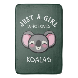 Nur ein Mädchen, das Koalas Liebe Badematte