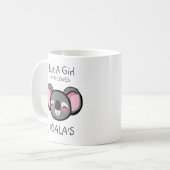 Nur ein Mädchen, das Koalas Liebe Kaffeetasse (Vorderseite Links)