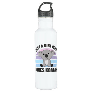 Nur ein Mädchen, das Koalas Liebe - Niedlich Koala Edelstahlflasche