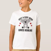 Nur ein Mädchen, das Koalas Liebe - Niedlich Koala T-Shirt (Vorderseite)