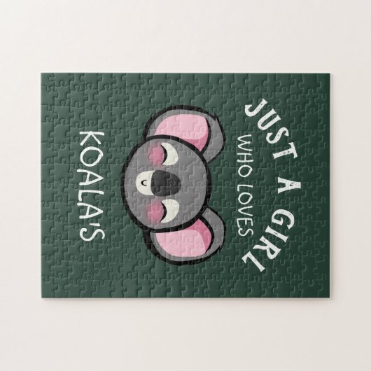 Nur ein Mädchen, das Koalas Liebe Puzzle (Horizontal)