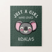 Nur ein Mädchen, das Koalas Liebe Puzzle (Vertikal)