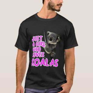 Nur ein Mädchen, das Koalas Lieben kleidet Frauen  T-Shirt