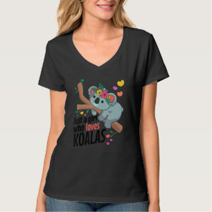 Nur ein Mädchen, das Koalas liebt, lustiger Koala- T-Shirt