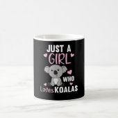 Nur ein Mädchen, das Koalas Niedlich Koala Bär Kaffeetasse (Mittel)