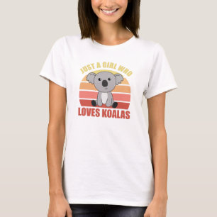 Nur ein Mädchen, das Koalas Niedliche Tiere Koala T-Shirt