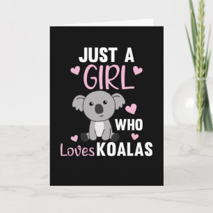 Nur ein Mädchen, das Koalas Niedlichen Koala-Bär L Karte