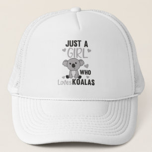 Nur ein Mädchen, das Koalas Niedlichen Koala-Bär Truckerkappe