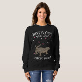 Nur ein Mädchen, das Komodo Dragons für Women Gir Sweatshirt (Vorne ganz)