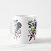 Nur ein Mädchen, das Kpop Lieben Kaffeetasse (Vorderseite Links)