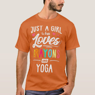 Nur ein Mädchen, das Krebse und Yoga-Kinder Lieben T-Shirt