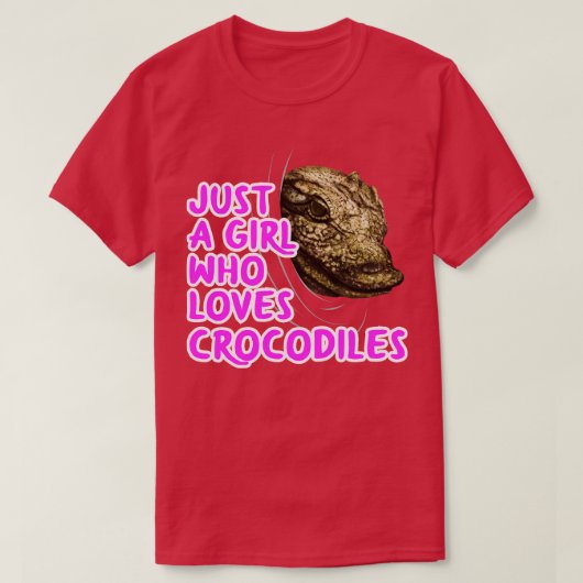 Nur ein Mädchen, das Krokodile Liebe T-Shirt (Design vorne)