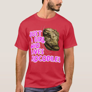 Nur ein Mädchen, das Krokodile Liebe T-Shirt