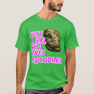 Nur ein Mädchen, das Krokodile Liebe T-Shirt