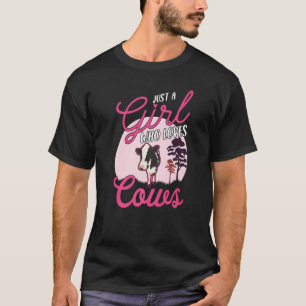 Nur ein Mädchen, das Kühe Bauer Premium Liebe T-Shirt