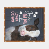 Nur ein Mädchen, das Kühe Fleecedecke (Vorderseite (Horizontal))