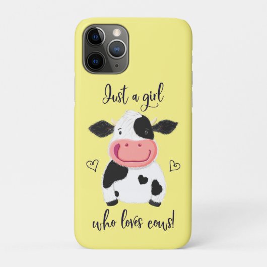 Nur ein Mädchen, das Kühe ! Herz und Holstein Case-Mate iPhone Hülle (Rückseite)
