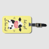 Nur ein Mädchen, das Kühe ! Herz und Holstein Gepäckanhänger (Vorderseite (Horizontal))