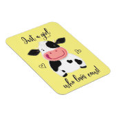 Nur ein Mädchen, das Kühe ! Herz und Holstein Magnet (Rechte Seite)