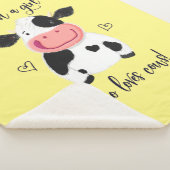 Nur ein Mädchen, das Kühe ! Herz und Holstein Sherpadecke (3/4)