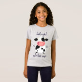 Nur ein Mädchen, das Kühe ! Herz und Holstein T-Shirt (Vorne ganz)