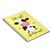 Nur ein Mädchen, das Kühe Liebe! Herz und Holstein Notizblock (Rechte Seite)