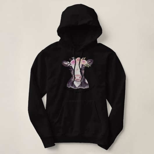 Nur ein Mädchen, das Kühe Liebe Hoodie (Design vorne)