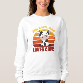 Nur ein Mädchen, das Kühe Liebe Sweet Cow Sunset Sweatshirt