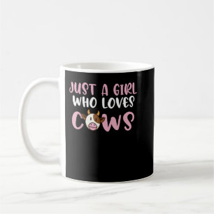 Nur ein Mädchen, das Kühe Lieben Bauer Metzger Mil Kaffeetasse
