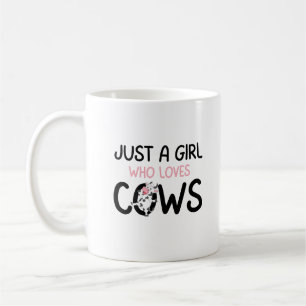 Nur ein Mädchen, das Kühe liebt Süße Kuhfarm Kaffeetasse