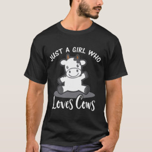 Nur ein Mädchen, das Kühe liebt Süßes kleines Mädc T-Shirt
