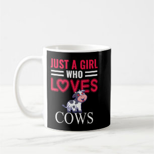 Nur ein Mädchen, das Kühe Niedliche Erdbeerkuh Lie Kaffeetasse
