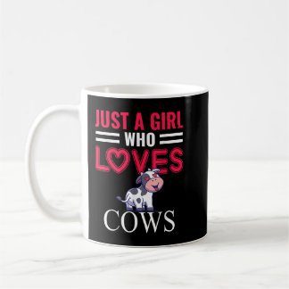 Nur ein Mädchen, das Kühe Niedliche Erdbeerkuh Lie Kaffeetasse