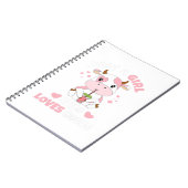 Nur ein Mädchen, das Kühe Niedliche Erdbeerkuh Lie Notizblock (Linke Seite)