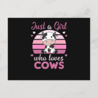 Nur ein Mädchen, das Kühe Niedliche Kuh für Mädche