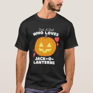 Nur ein Mädchen, das Kürbislaternen Liebe, Niedlic T-Shirt