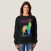 Nur ein Mädchen, das Labradoodles Liebe Sweatshirt (Vorne ganz)