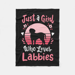 Nur ein Mädchen, das Labrador Liebe Retriever Fleecedecke