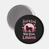 Nur ein Mädchen, das Labrador Liebe Retriever Magnet (Vorderseite/Rückseite)