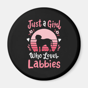 Nur ein Mädchen, das Labrador Liebe Retriever Magnet