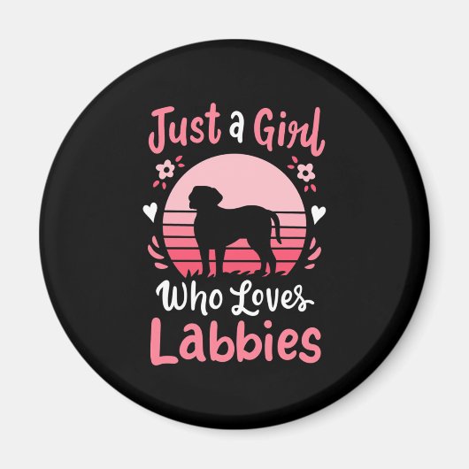 Nur ein Mädchen, das Labrador Liebe Retriever Magnet (Vorne)