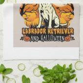 Nur ein Mädchen, das Labrador Retriever Halloween Geschirrtuch (Gefaltet)