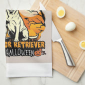 Nur ein Mädchen, das Labrador Retriever Halloween Geschirrtuch (Viertel Falte)