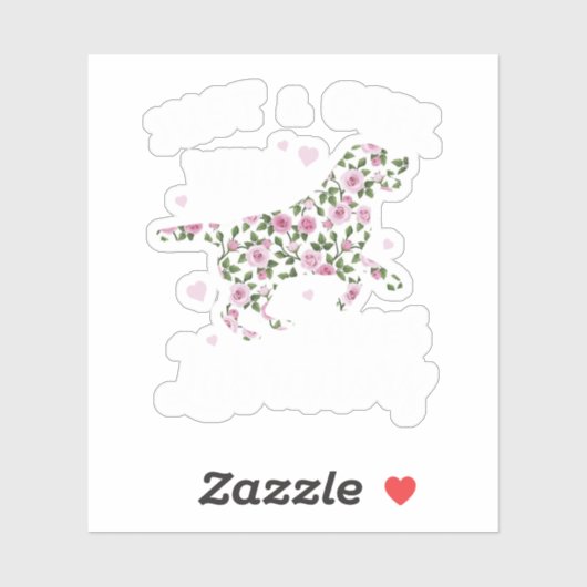 Nur ein Mädchen, das Labradors Liebe. Perfekte Ges Aufkleber (Blatt)