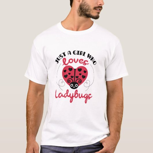 Nur ein Mädchen, das Ladybugs T-Shirt (Vorderseite)