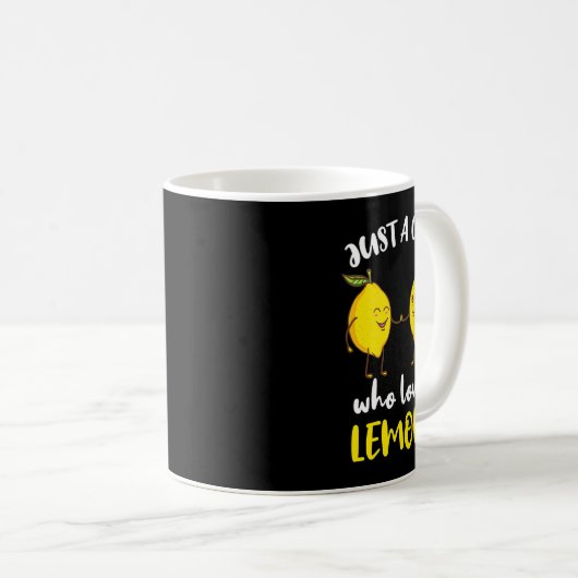 Nur ein Mädchen, das Lemons Lemon Lover Liebe Kaffeetasse (VorderseiteRechts)