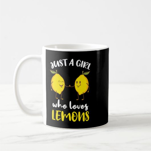 Nur ein Mädchen, das Lemons Lemon Lover Liebe Kaffeetasse (Links)